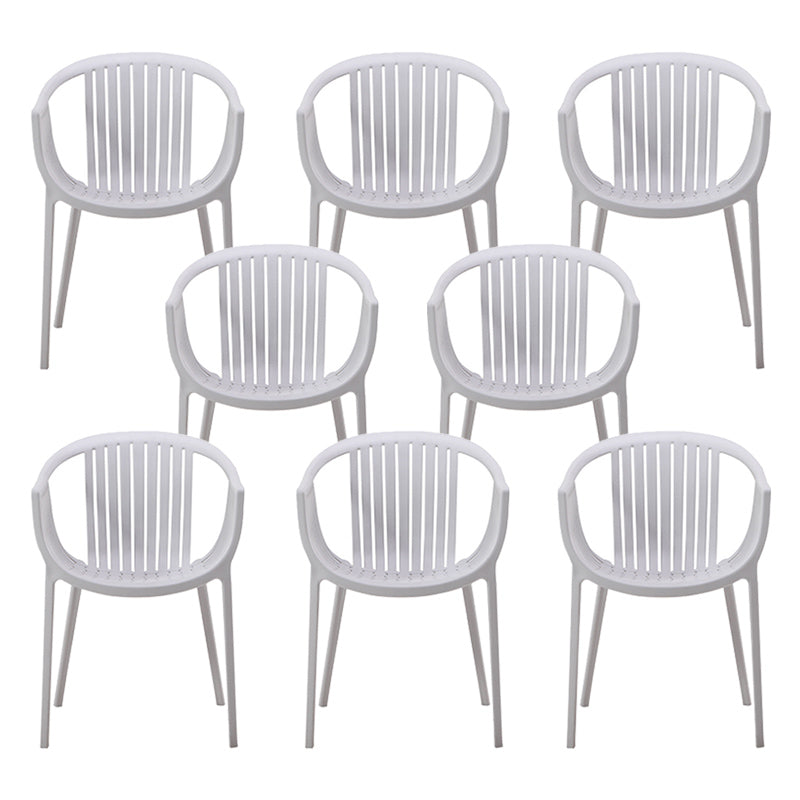 Nordic Style Arm Side Chairs Windsor Back Side Chair with Plastic Legs for Kitchen