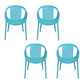 Nordic Style Arm Side Chairs Windsor Back Side Chair with Plastic Legs for Kitchen