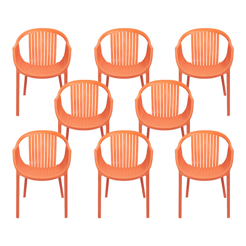 Nordic Style Arm Side Chairs Windsor Back Side Chair with Plastic Legs for Kitchen