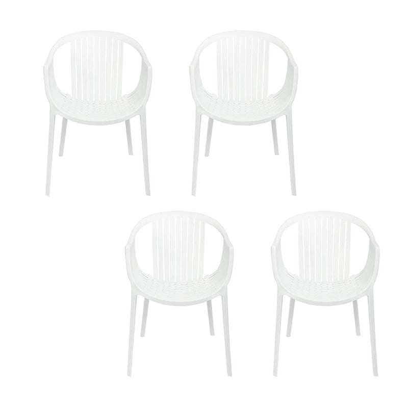 Nordic Style Arm Side Chairs Windsor Back Side Chair with Plastic Legs for Kitchen