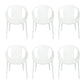 Nordic Style Arm Side Chairs Windsor Back Side Chair with Plastic Legs for Kitchen