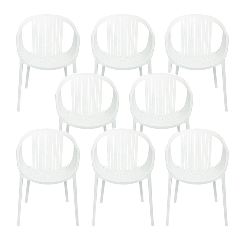 Nordic Style Arm Side Chairs Windsor Back Side Chair with Plastic Legs for Kitchen