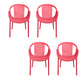 Nordic Style Arm Side Chairs Windsor Back Side Chair with Plastic Legs for Kitchen