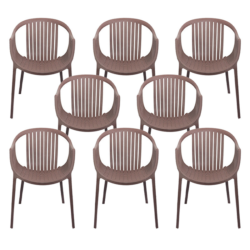 Nordic Style Arm Side Chairs Windsor Back Side Chair with Plastic Legs for Kitchen