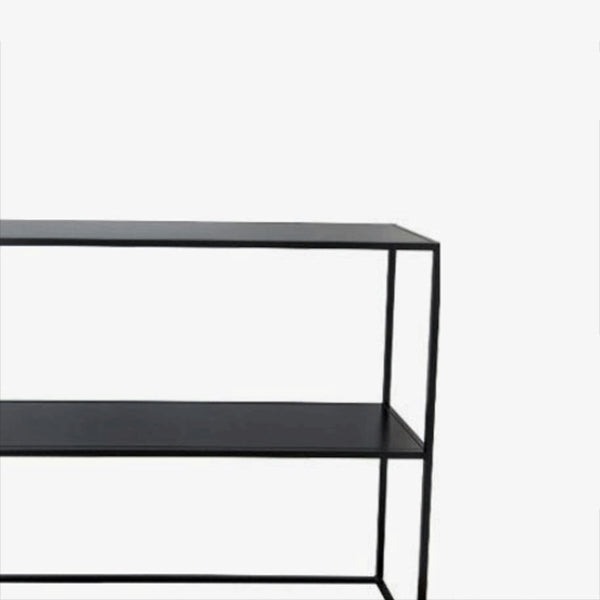 Iron Rectangle Console Table Modern Frame Base Accent Table for Hall