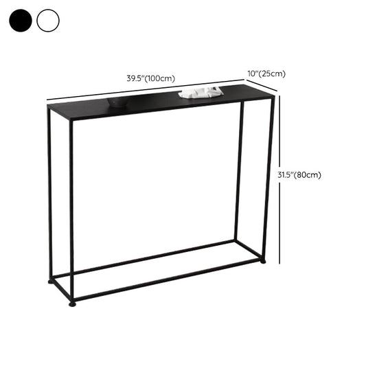 Iron Rectangle Console Table Modern Frame Base Accent Table for Hall
