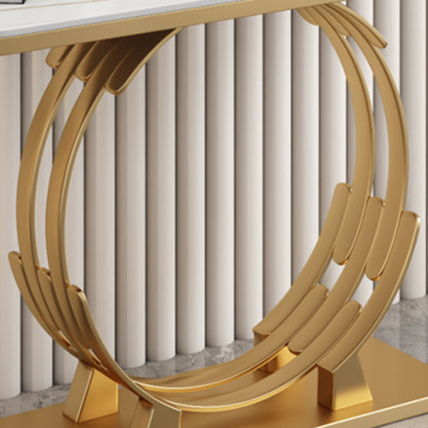 31" H Glam Console Accent Table Antique Finish Console Sofa Table Clearhalo 'Console Tables' 'console_tables' 'Entry & Mudroom Furniture' 'furn' 'furn_console_tables' 'Furniture' 6499166