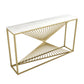 Tabla de acento Glam Rectangle 31.5 "Mesa de consola de mármol de alto para Hall
