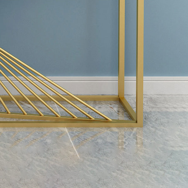Glam Rectangle Accent Table 31.5" Tall Marble Console Table for Hall Clearhalo 'Console Tables' 'console_tables' 'Entry & Mudroom Furniture' 'furn' 'furn_console_tables' 'Furniture' 6499197