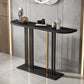 Modern Stone Console Table 11.81" W Half Moon Accent Table for Hall Clearhalo 'Console Tables' 'console_tables' 'Entry & Mudroom Furniture' 'furn' 'furn_console_tables' 'Furniture' 6499218
