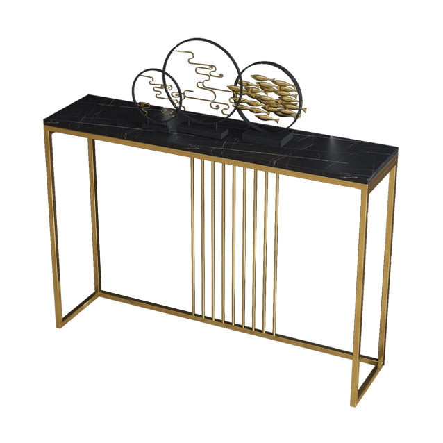 31.5" Tall 1-shelf Console Table Modern Stone Accent Table for Hall Clearhalo 'Console Tables' 'console_tables' 'Entry & Mudroom Furniture' 'furn' 'furn_console_tables' 'Furniture' 6499246