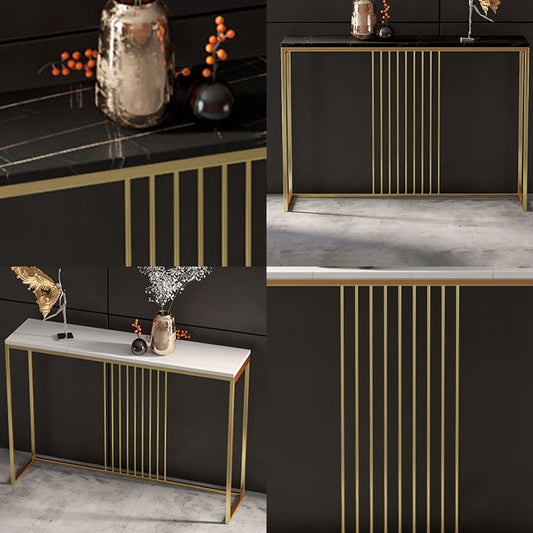 31.5" Tall 1-shelf Console Table Modern Stone Accent Table for Hall Clearhalo 'Console Tables' 'console_tables' 'Entry & Mudroom Furniture' 'furn' 'furn_console_tables' 'Furniture' 6499250