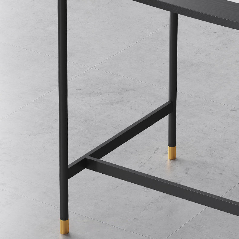 Contemporary Writing Desk Home Stone Office Desk with Black Legs Clearhalo 'furn' 'furn_office_desk' 'Furniture' 'Office Desks' 'Office Furniture' 'office_desk' 6499890