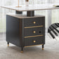 Glam voetstuk Writing Desk White 3 Lads Office Desk met metalen benen