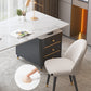 Glam voetstuk Writing Desk White 3 Lads Office Desk met metalen benen