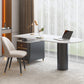 Glam voetstuk Writing Desk White 3 Lads Office Desk met metalen benen