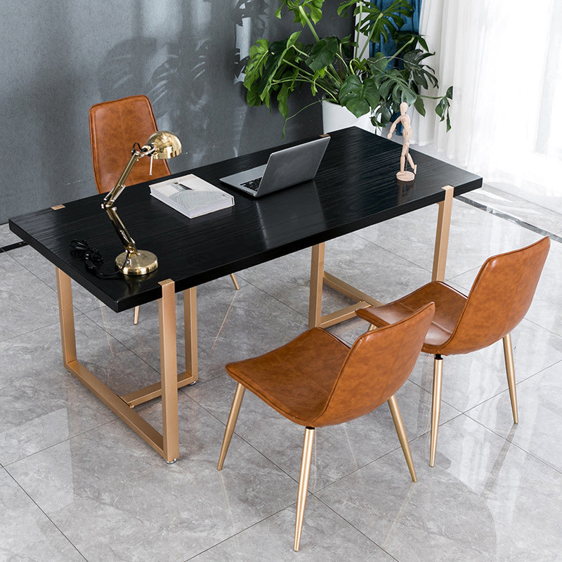 Glam massief hout schrijfdesk 29.53 "Tall Sled Base Office bureau