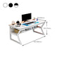 Modern Wood Computer Desk Rectangular Sled Office Desk with Storage