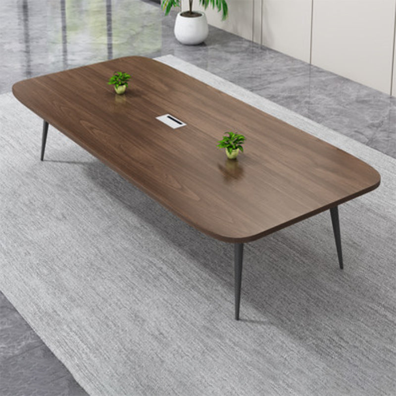 Bureau de bureau incurvé industriel Bureau d'écriture piédestal avec des jambes en métal