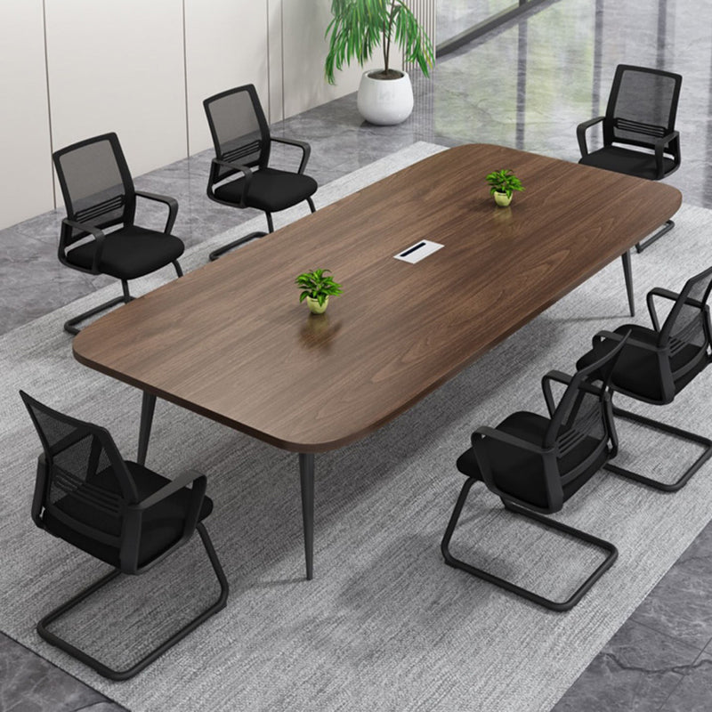 Bureau de bureau incurvé industriel Bureau d'écriture piédestal avec des jambes en métal