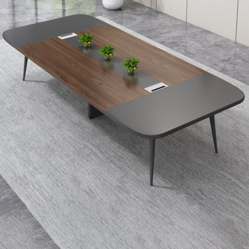 Bureau de bureau incurvé industriel Bureau d'écriture piédestal avec des jambes en métal