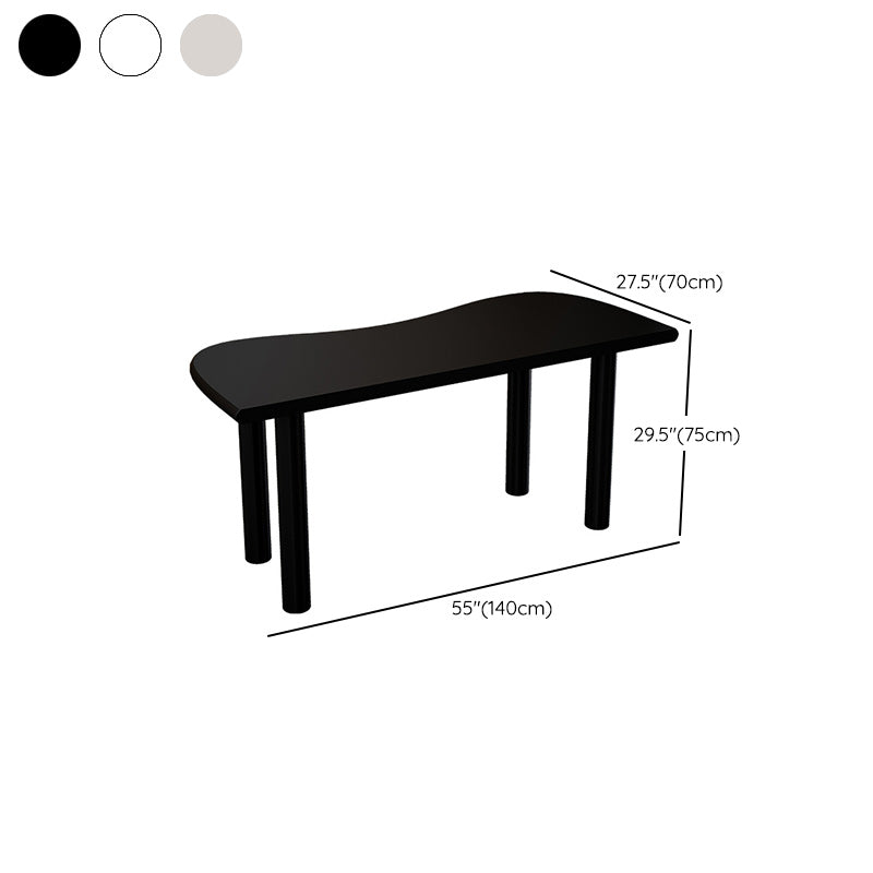 Modern Solid Wood Writing Desk 29.53" Tall Parsons Base Office Desk Clearhalo 'furn' 'furn_office_desk' 'Furniture' 'Office Desks' 'Office Furniture' 'office_desk' 6500180