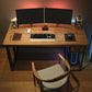 Contemporary Rectangular Computer Desk Home Solid Wood Office Desk with Legs 63"L x 27.6"W x 29.5"H Natural Clearhalo 'furn' 'furn_office_desk' 'Furniture' 'Office Desks' 'Office Furniture' 'office_desk' 6500223
