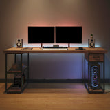 Contemporary Rectangular Computer Desk Home Solid Wood Office Desk with Legs Clearhalo 'furn' 'furn_office_desk' 'Furniture' 'Office Desks' 'Office Furniture' 'office_desk' 6500232