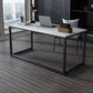 Glam Stone Office Desk 29.53-inch Tall Rectangular Writing Desk Clearhalo 'furn' 'furn_office_desk' 'Furniture' 'Office Desks' 'Office Furniture' 'office_desk' 6500269