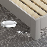 Modern White Platform Bed Solid Wood Platform Bed Frame with Headboard Clearhalo 'Bedroom Furniture' 'Beds' 'furn' 'furn_beds' 'Furniture' 6500320