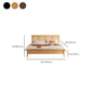 Queen Size Solid Wood Bed Frame Tropical Rattan Panel Bed in Ash