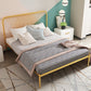 Minimalistisch ijzeren open frame bed luxueus metalen prinsesbed frame