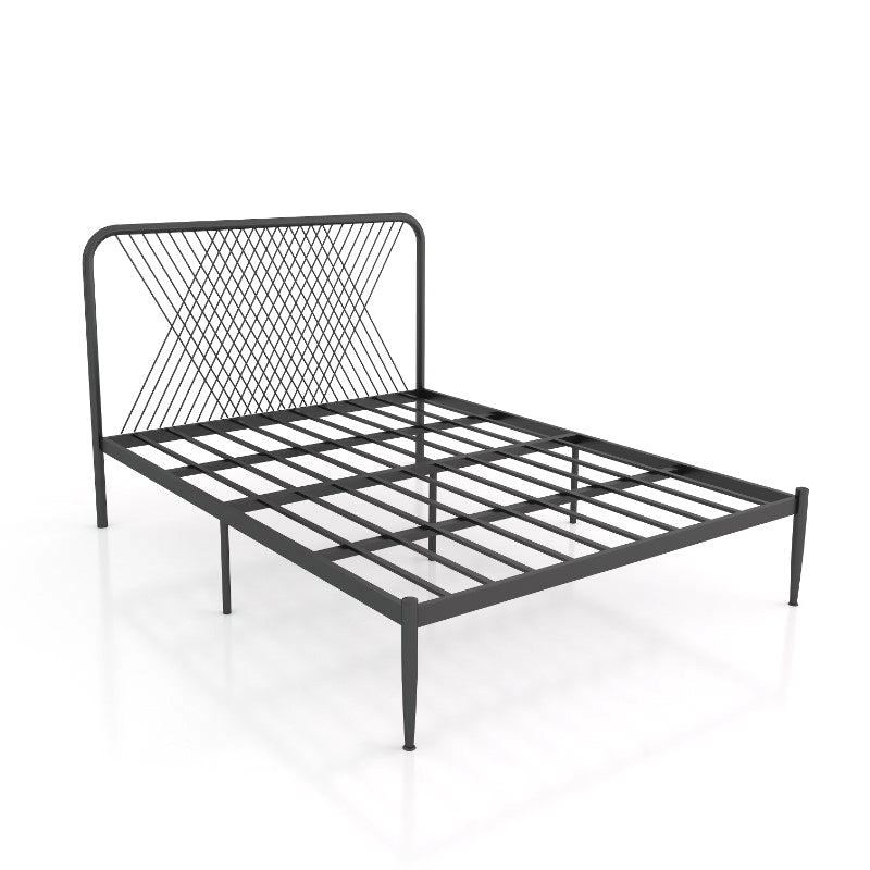 Minimalistisch ijzeren open frame bed luxueus metalen prinsesbed frame