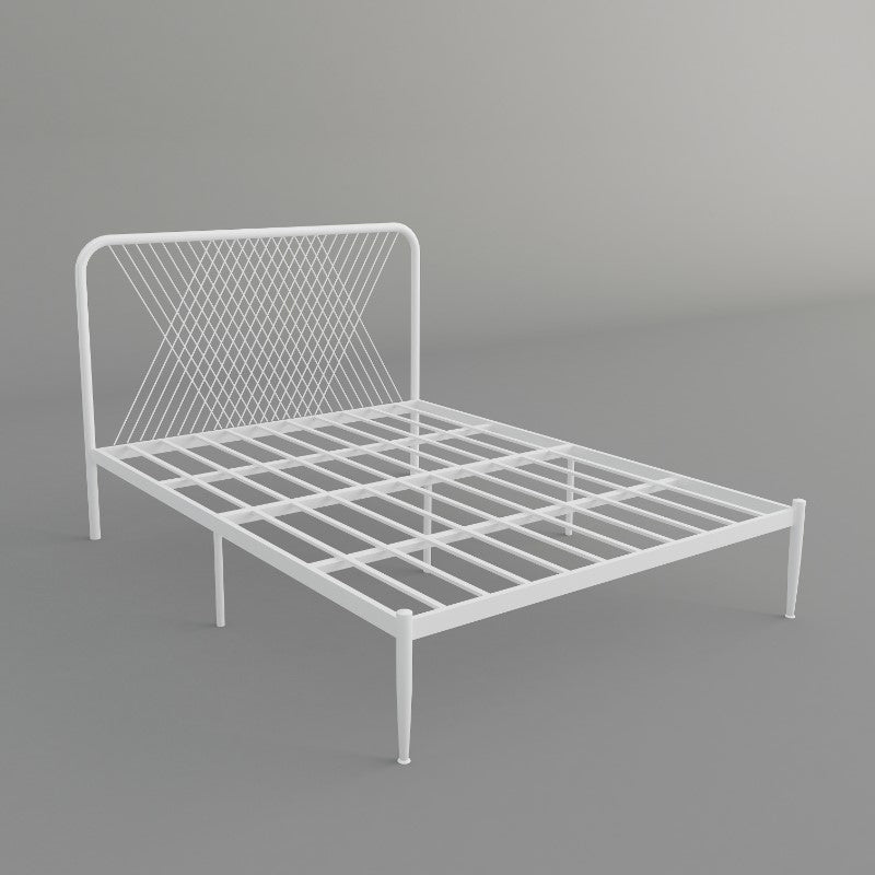 Minimalistisch ijzeren open frame bed luxueus metalen prinsesbed frame
