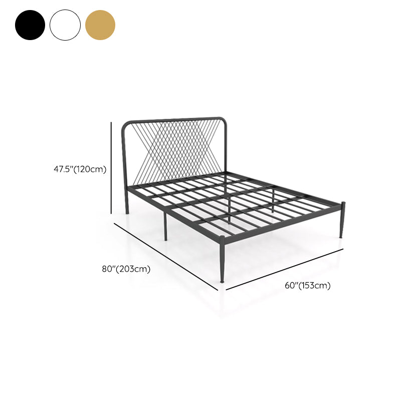 Minimalistisch ijzeren open frame bed luxueus metalen prinsesbed frame
