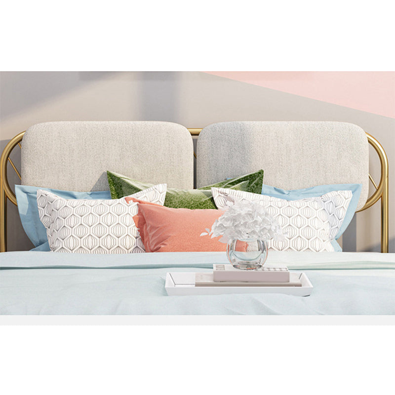 MARCO DE CAMA DE CAMA DE METAL ABRIMA DE METAL DE GLAM