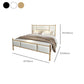 Luxurious Iron Panel Bed Upholstered Metal Bed Frame With Headboard and Footboard Clearhalo 'Bedroom Furniture' 'Beds' 'furn' 'furn_beds' 'Furniture' 6500430