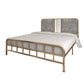 Gestoffeerd metalen open-frame bed 43,3-in High Golden Bed frame