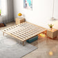 Vast hout platform bedframe rubberwood platform bed in natuurlijk
