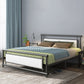 Modern Metal Open-Frame Bed Mattress Included Standard Bed with Custom Gold Legs