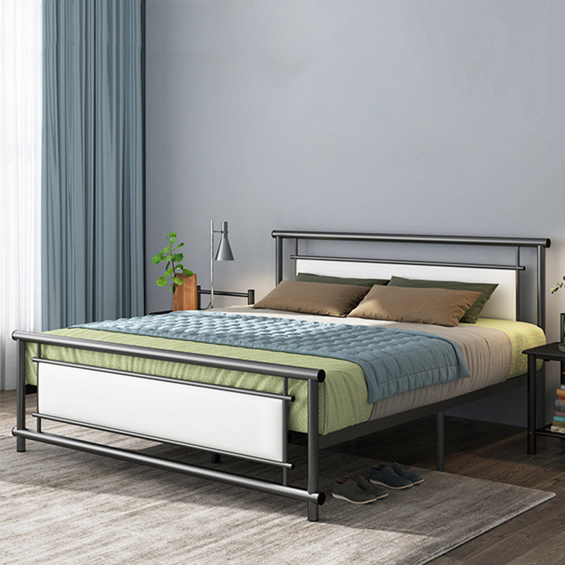 Modern Metal Open-Frame Bed Mattress Included Standard Bed with Custom Gold Legs