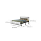 Modern Metal Open-Frame Bed Mattress Included Standard Bed with Custom Gold Legs