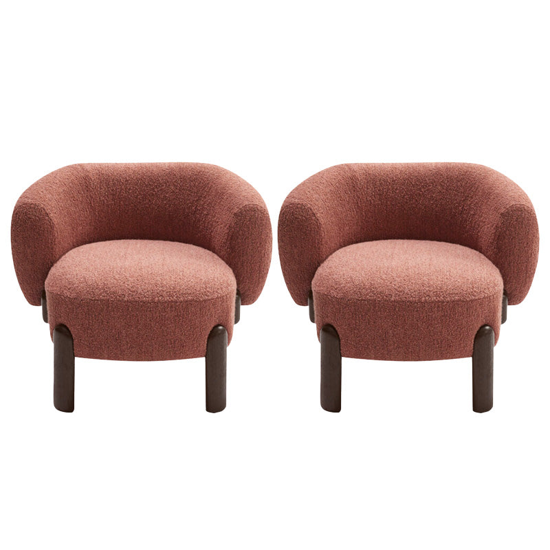 Contemporary Basic Four Leg Armchair Bedroom Solid Color Arm Chair Red Tech Flannel 2 Piece Set Clearhalo 'Accent Chairs' 'accent_chairs' 'Chairs & Seating' 'furn' 'furn_accent_chairs' 'Furniture' 'Living Room Furniture' 6500638