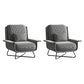 Contemporary Cross Accent Armchair Arms Included Office Accent Chair Houndstooth pattern Fabric 2 Piece Set Clearhalo 'Accent Chairs' 'accent_chairs' 'Chairs & Seating' 'furn' 'furn_accent_chairs' 'Furniture' 'Living Room Furniture' 6500706