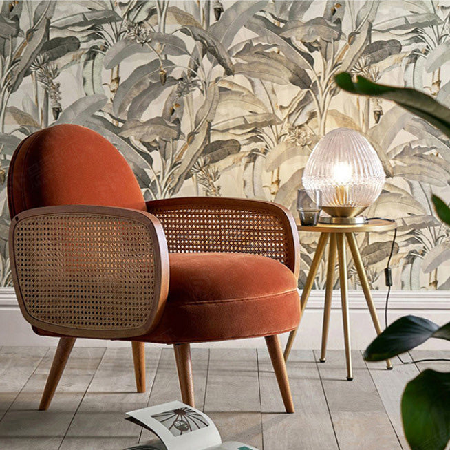 Mid-century Fixed Back Accent Armchair Bedroom Solid Color Accent Chair Clearhalo 'Accent Chairs' 'accent_chairs' 'Chairs & Seating' 'furn' 'furn_accent_chairs' 'Furniture' 'Living Room Furniture' 6500757