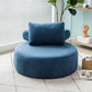 Contemporary Fixed Back Lounge Chair Bedroom Solid Color Lounge Chair Blue Linen Blend 1 Piece Clearhalo 'Accent Chairs' 'accent_chairs' 'Chairs & Seating' 'furn' 'furn_accent_chairs' 'Furniture' 'Living Room Furniture' 6500787