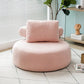 Contemporary Fixed Back Lounge Chair Bedroom Solid Color Lounge Chair Pink Wool Blend 1 Piece Clearhalo 'Accent Chairs' 'accent_chairs' 'Chairs & Seating' 'furn' 'furn_accent_chairs' 'Furniture' 'Living Room Furniture' 6500802