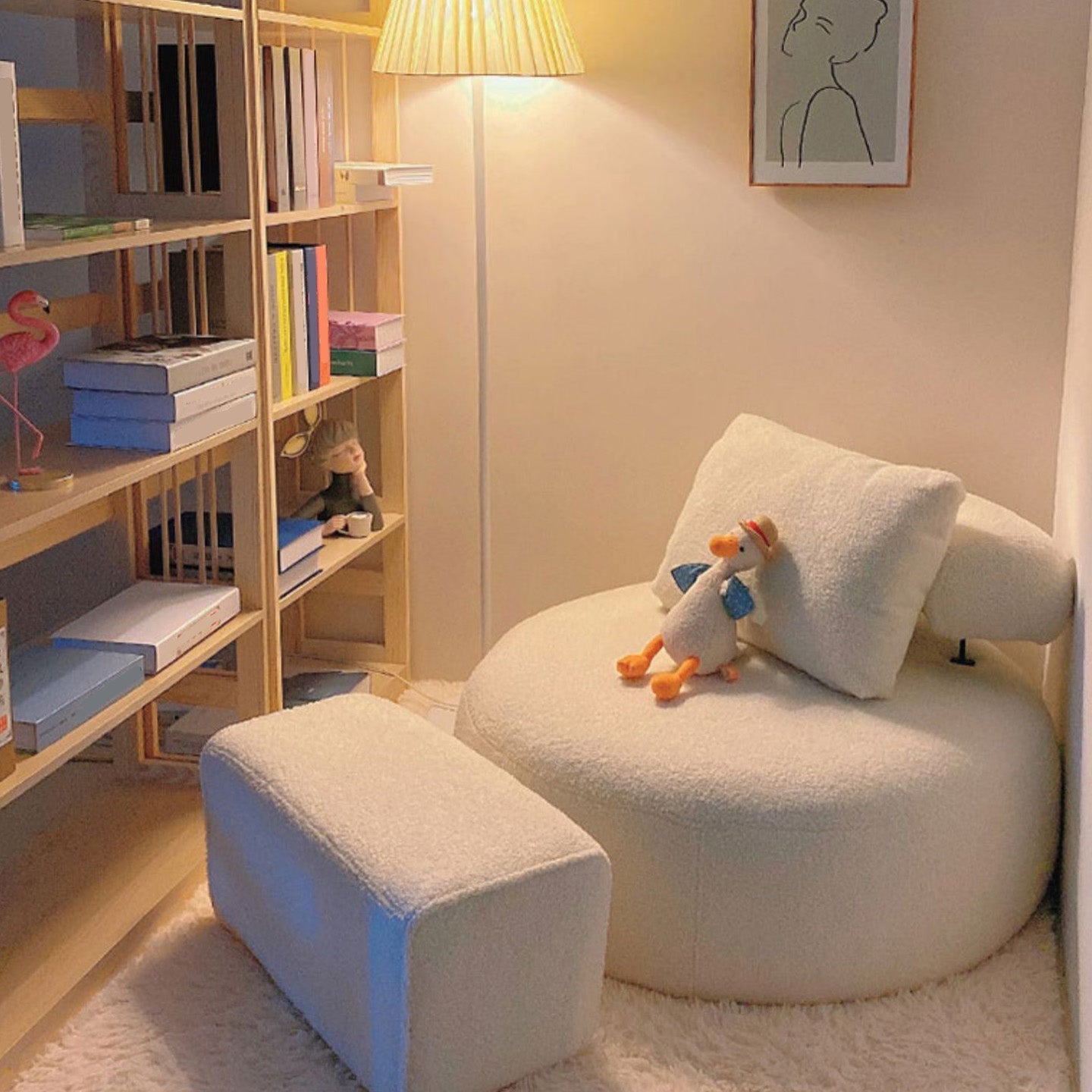 Contemporary Fixed Back Lounge Chair Bedroom Solid Color Lounge Chair Clearhalo 'Accent Chairs' 'accent_chairs' 'Chairs & Seating' 'furn' 'furn_accent_chairs' 'Furniture' 'Living Room Furniture' 6500803