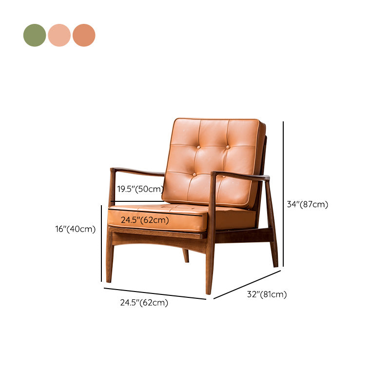 Basic Four Legs Lounge Chair Contemporary Tufted Cushions Accent Armchair Clearhalo 'Accent Chairs' 'accent_chairs' 'Chairs & Seating' 'furn' 'furn_accent_chairs' 'Furniture' 'Living Room Furniture' 6500878