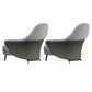 Basic Four Legs Lounge Chair Contemporary Solid Color Accent Armchair Light Gray Cotton and Linen 2 Piece Set Clearhalo 'Accent Chairs' 'accent_chairs' 'Chairs & Seating' 'furn' 'furn_accent_chairs' 'Furniture' 'Living Room Furniture' 6500895